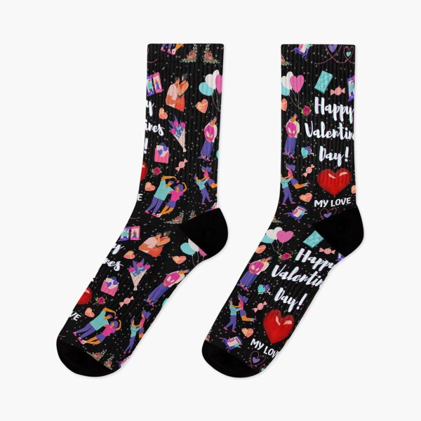Item preview, Cool colorful Happy Valentine's day design with a black background designed and sold by mark-taylor.