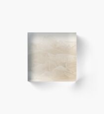 Lace And Ruffles Tablecoth In Sepia Acrylic Block