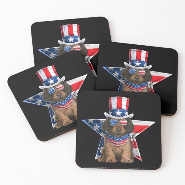Item preview, American Flag Cute Dog designed and sold by FikirSanat.