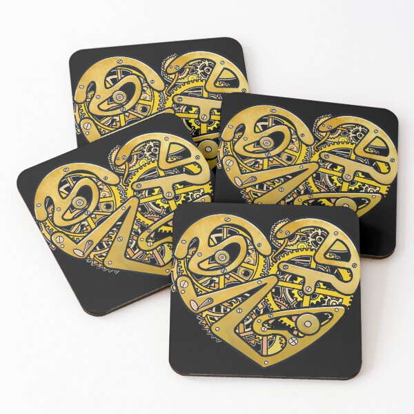 Item preview, Geared Golden at heart black background  designed and sold by AuDHDesigns AUS .