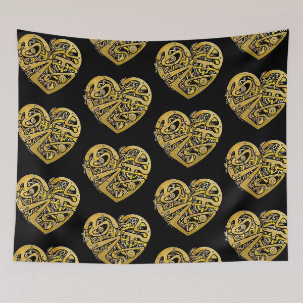Item preview, Geared Golden at heart black background  designed and sold by AuDHDesigns AUS .