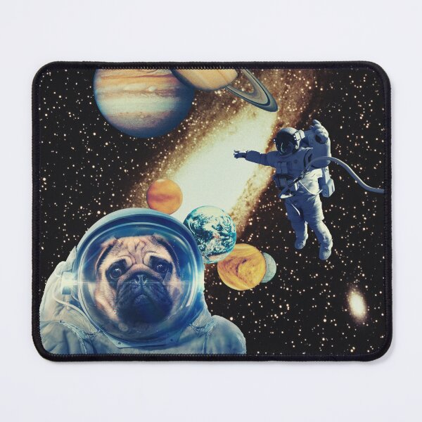 Item preview, Space pug // dog in space retro futurism collage artwork designed and sold by Dorota Nowacka.