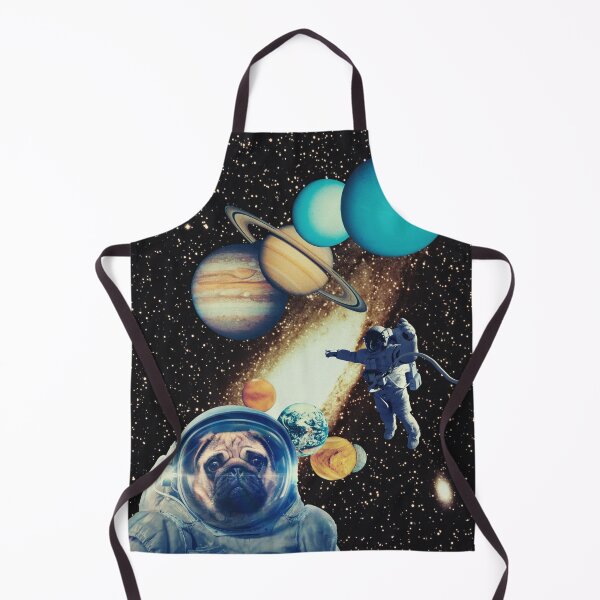 Item preview, Space pug // dog in space retro futurism collage artwork designed and sold by Dorota Nowacka.