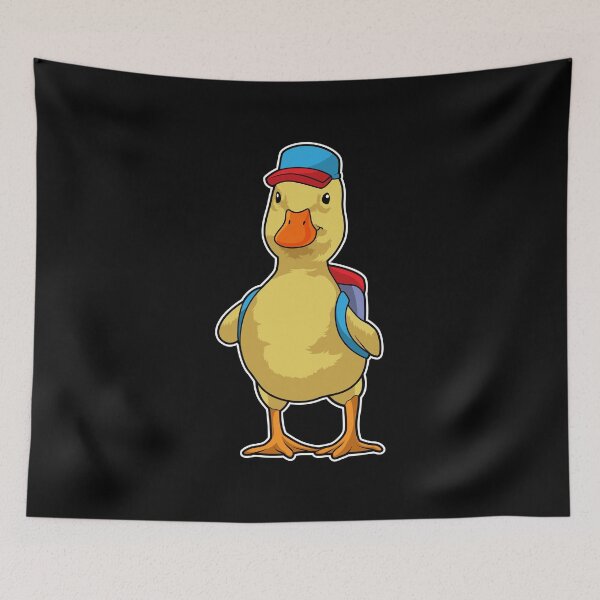 Item preview, Duck as Student with Backpack & Cap designed and sold by Snabdesign84.