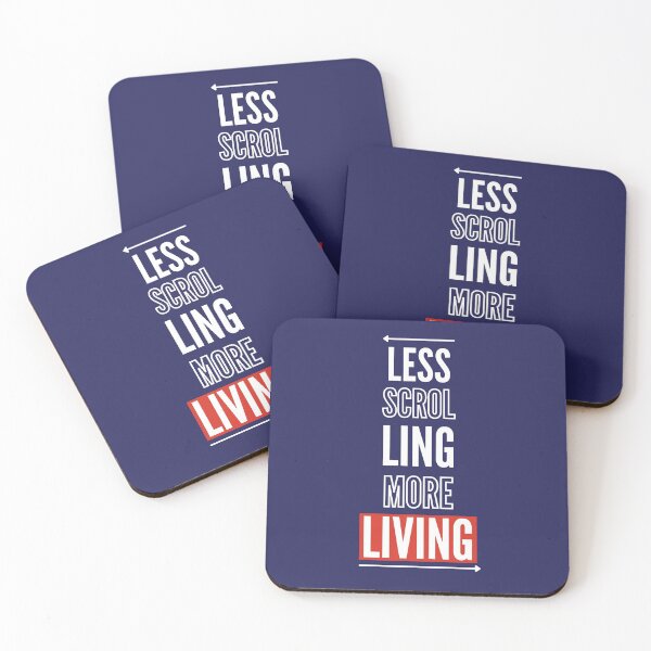 Item preview, Less scrolling more living - Motivational Social Media Detox Gift designed and sold by mayamay0.