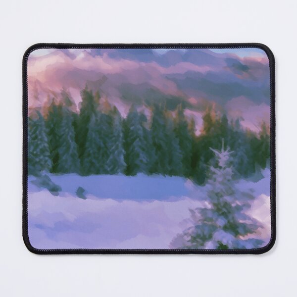 Item preview, Winter Forest Firs Purple Light Reflected On Snow designed and sold by miraminerva09.