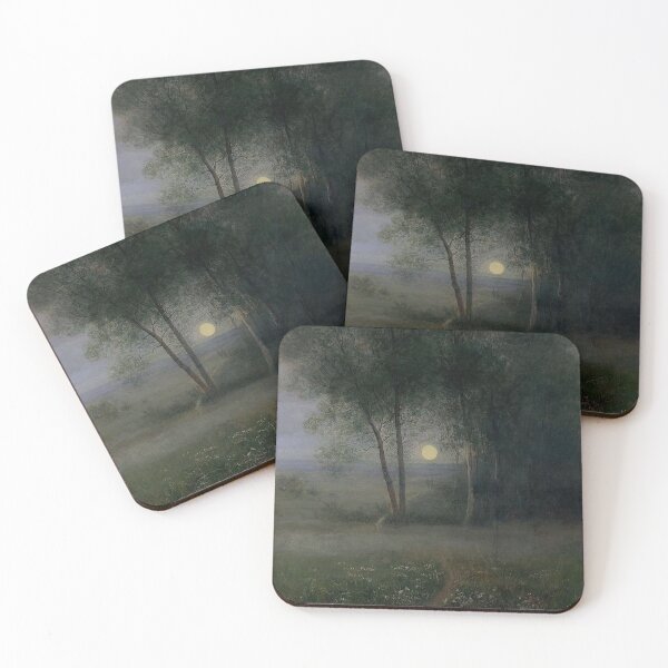 Item preview, Dusk landscape with birches. Painted by Anna Billing (1849-1927) designed and sold by Art Outlaws.