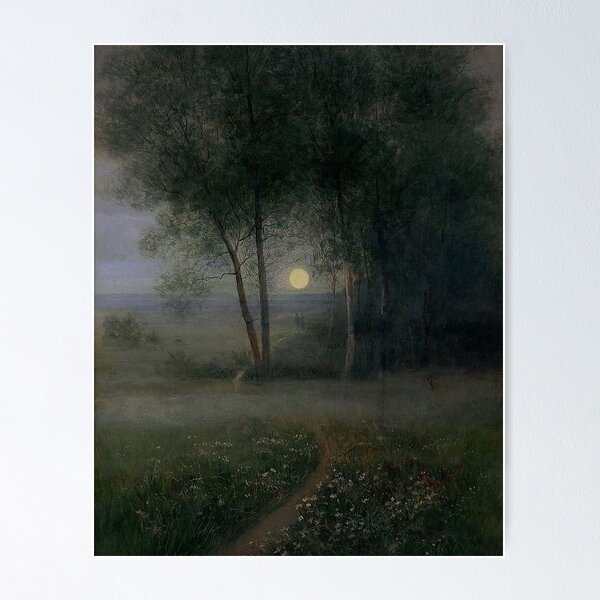 Item preview, Dämmerungslandschaft mit Birken. Gemalt von Anna Billing (1849-1927) designed and sold by Art  Outlaws.
