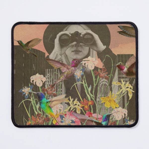 Item preview, Hummingbird watcher // city landscape surreal floral collage  designed and sold by Dorota Nowacka.