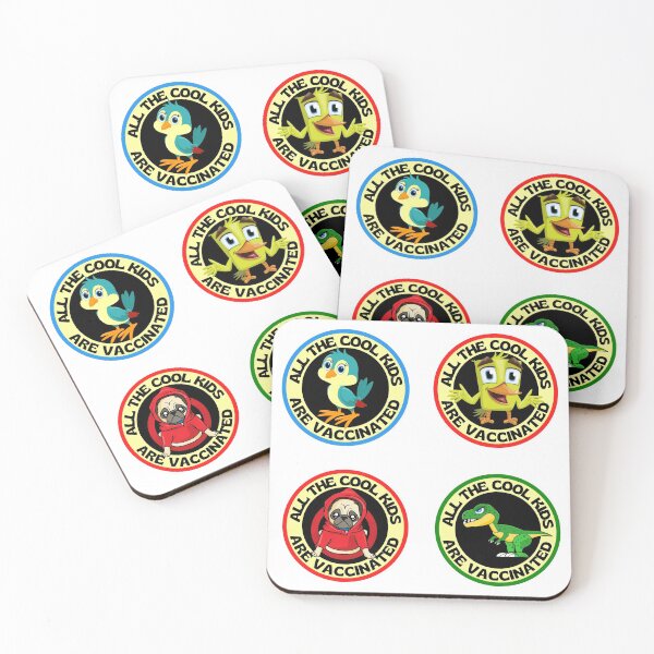 Item preview, All The Cool Kids Are Vaccinated Funny Sticker Pack designed and sold by RGRamsey.