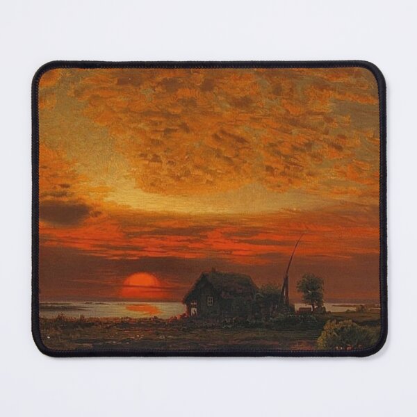 Item preview, Louis Douzette (1834-1924): Lanscape with Sunset, 1874, oil on canvas designed and sold by Art Outlaws.