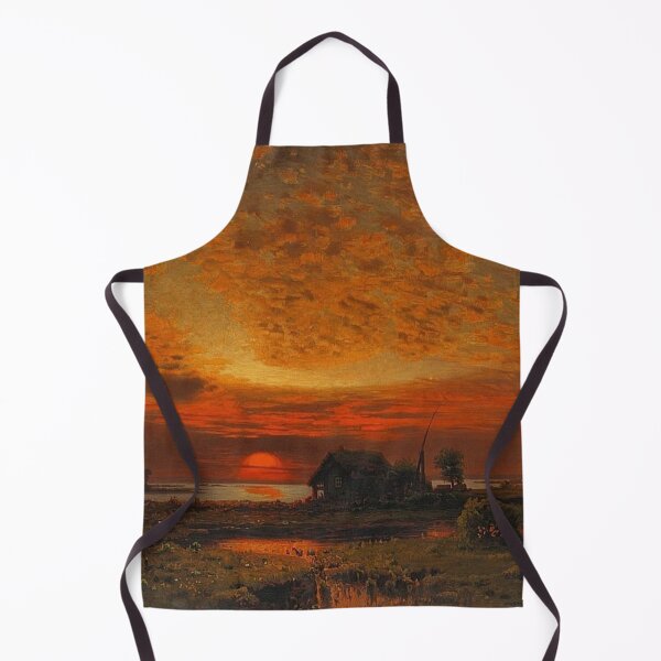 Item preview, Louis Douzette (1834-1924): Lanscape with Sunset, 1874, oil on canvas designed and sold by Art Outlaws.