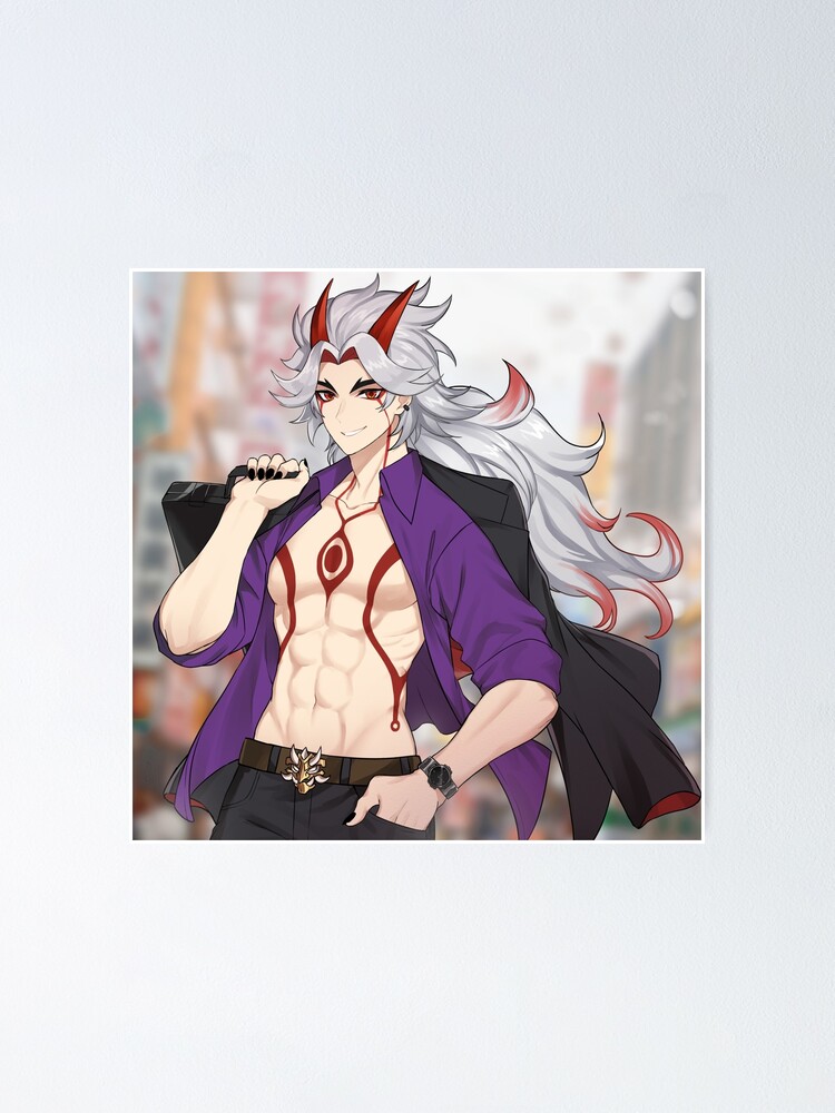 Arataki Itto Genshin Impact Poster For Sale By Faiqaiftikhar22 Redbubble