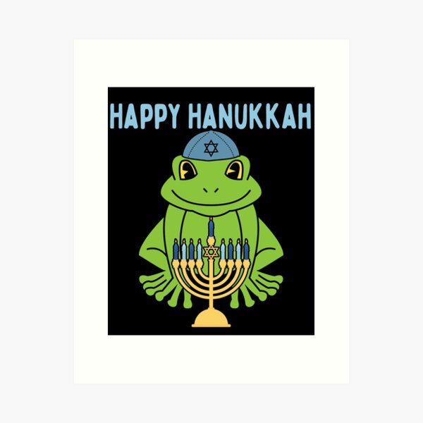 Item preview, Cute Hanukkah Frog Menorah Happy Hanukkah designed and sold by funnytshirtemp.