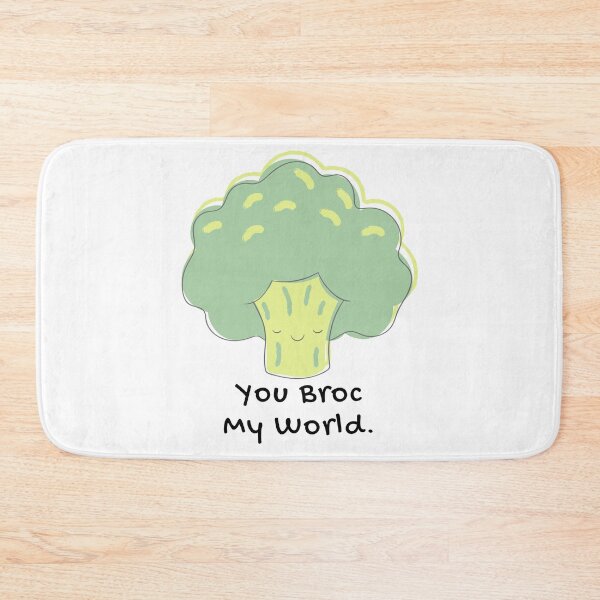 Item preview, You Broc My World Broccoli Food Pun designed and sold by ZestyFruit.