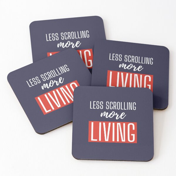 Item preview, Less scrolling more living - Motivational Social Media Detox Gift designed and sold by mayamay0.