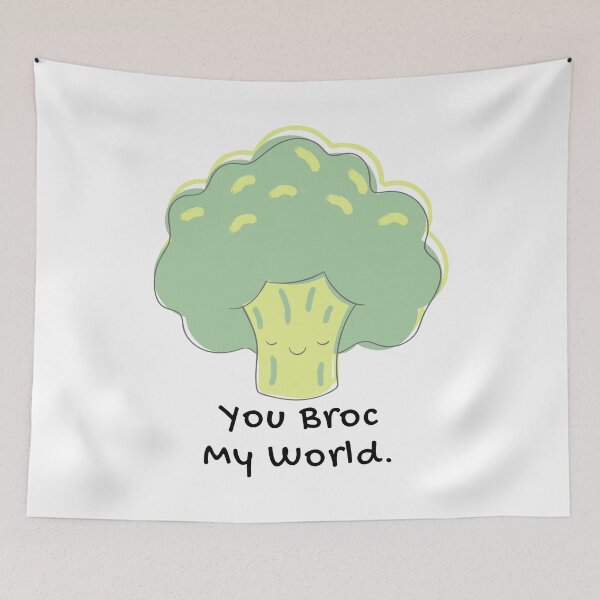 Item preview, You Broc My World Broccoli Food Pun designed and sold by ZestyFruit.