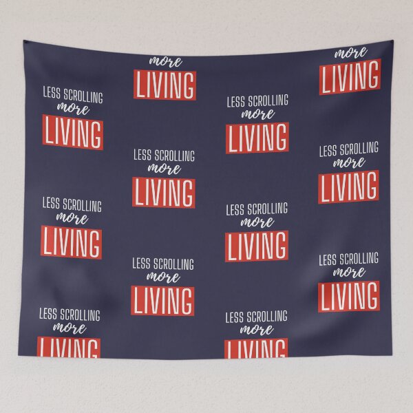 Item preview, Less scrolling more living - Motivational Social Media Detox Gift designed and sold by mayamay0.