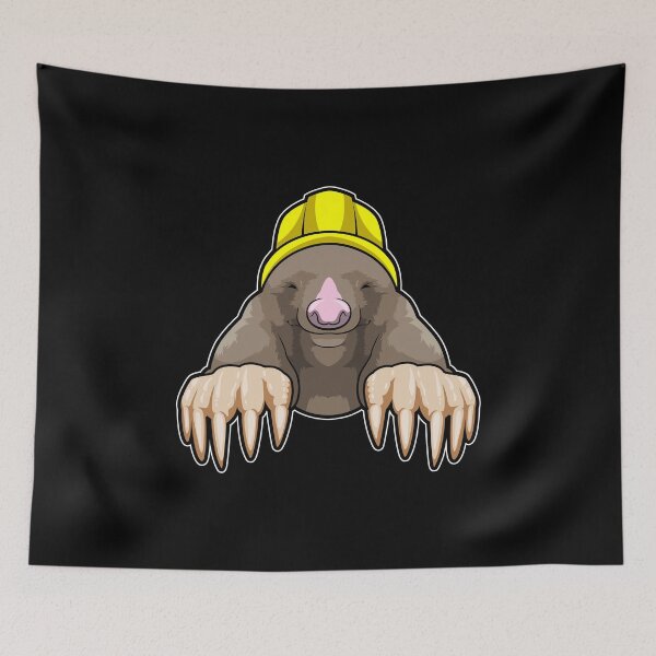 Artikelvorschau, Maulwurf als Bergmann mit Helm entworfen und verkauft von Snabdesign84.