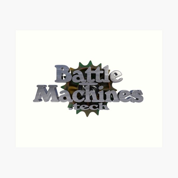 Battle Machines Logo - white Art Print