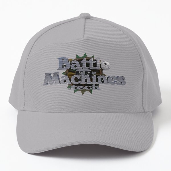 Battle Machines Logo - white Baseball Cap