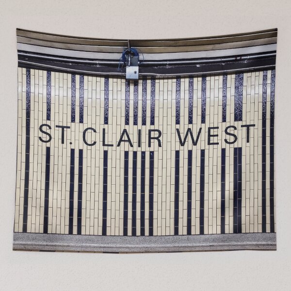 Item preview, Toronto St. Clair West Subway Station Sign designed and sold by stationtoronto.
