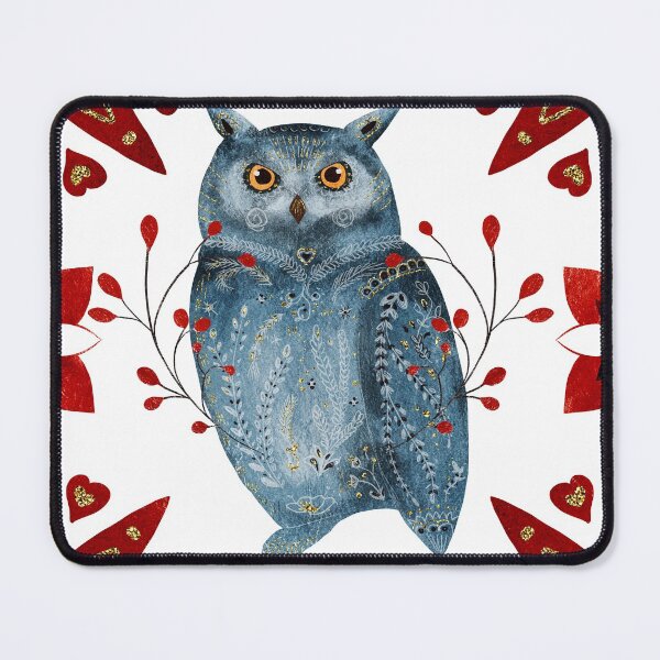Item preview, Magic Christmas Nordic style owl pattern cottagecore aesthetic designed and sold by PG Illustration.
