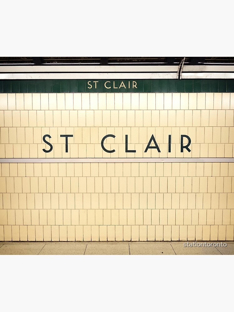 Toronto St. Clair Subway Station Sign by stationtoronto