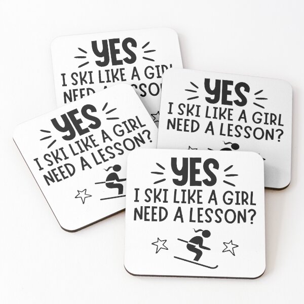 Item preview, Skiing: Yes, I ski like a girl. Need a lesson? designed and sold by TheGreenGoat.