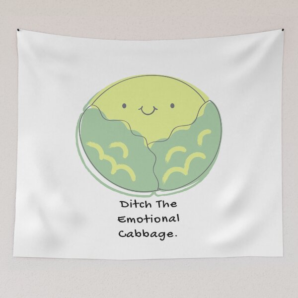 Item preview, Ditch The Emotional Cabbage Food Pun designed and sold by ZestyFruit.
