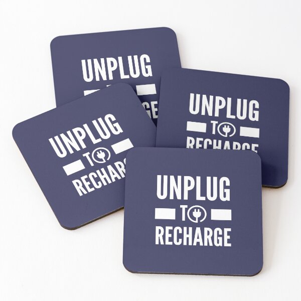Item preview, Unplug to recharge - Motivational Social Media Detox Gift designed and sold by mayamay0.