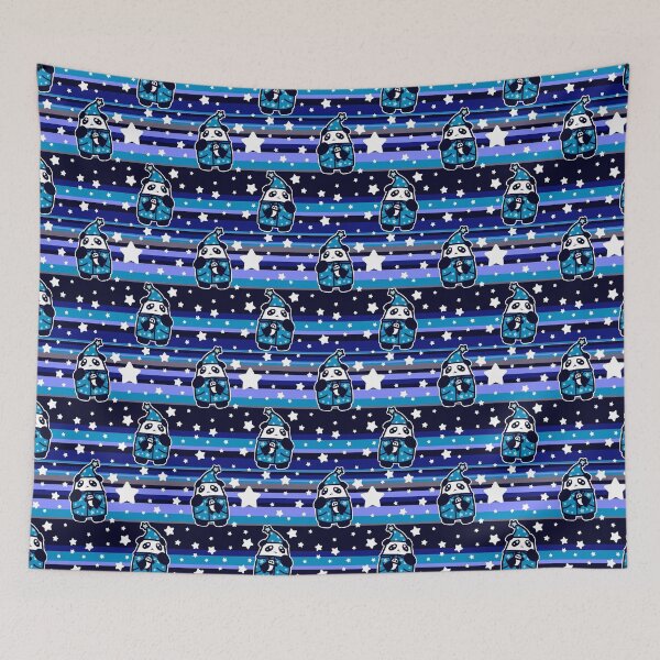Item preview, Bedtime Panda Star Stripes Pattern designed and sold by SaradaBoru.