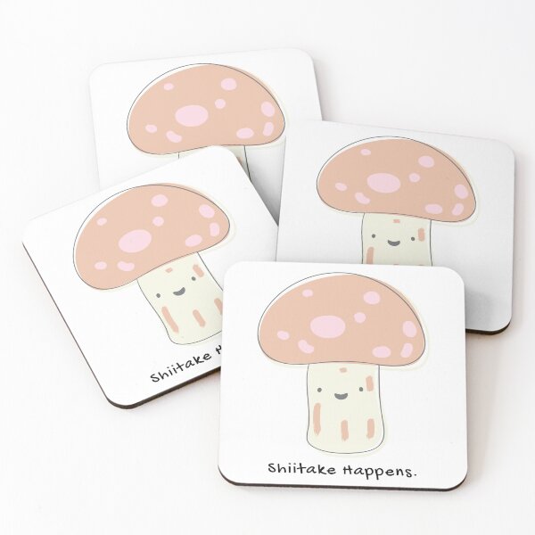 Item preview, Shiitake Happens Mushroom Food Pun designed and sold by ZestyFruit.