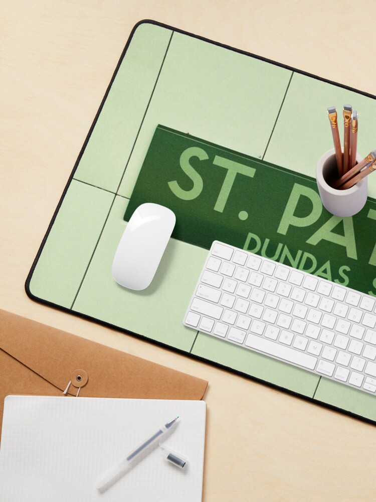 Alternate view of St. Patrick Toronto Subway Sign Mouse Pad