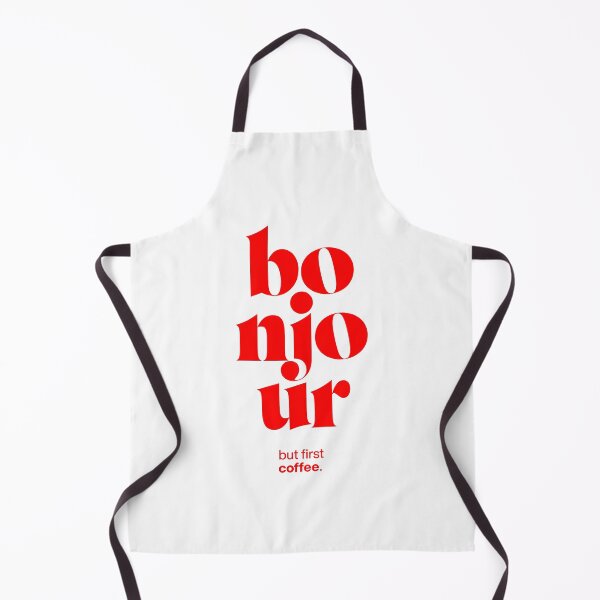 Item preview, bonjour statement print: but first coffee. designed and sold by TrueType.