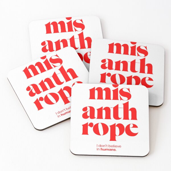 Item preview, misanthrope statement print: I don't believe in humans. designed and sold by TrueType.