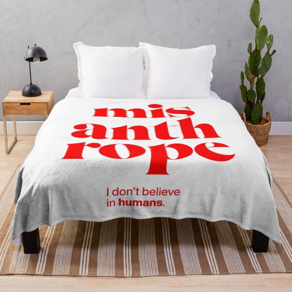Item preview, misanthrope statement print: I don't believe in humans. designed and sold by TrueType.