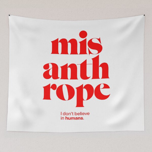 Item preview, misanthrope statement print: I don't believe in humans. designed and sold by TrueType.