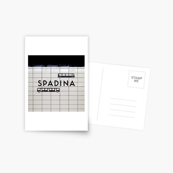 Toronto Spadina Subway Station Sign Postcard