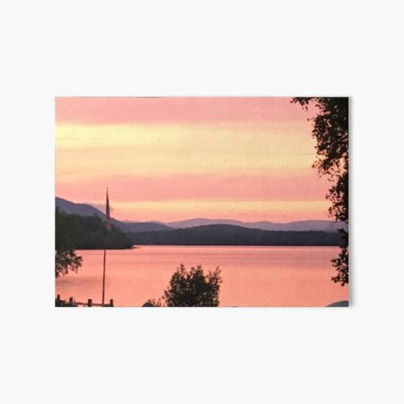 Sunset over Umbagog Lake Art Board Print