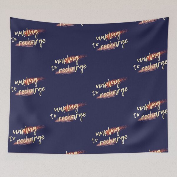 Item preview, Unplug to recharge - Motivational Social Media Detox Gift designed and sold by mayamay0.