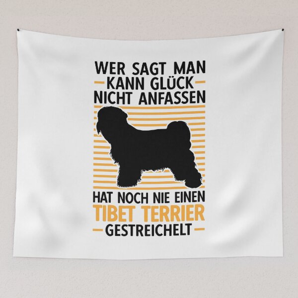 Item preview, Tibetan Terrier petting Tibetan dog saying designed and sold by madgrfx.