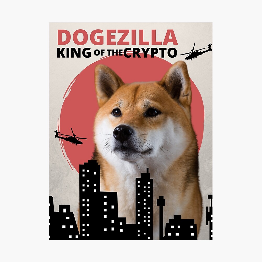 Dogezilla Doge Meme For Funny Dog Lovers In Japanese - Dogezilla" Poster  for Sale by lodarohit | Redbubble