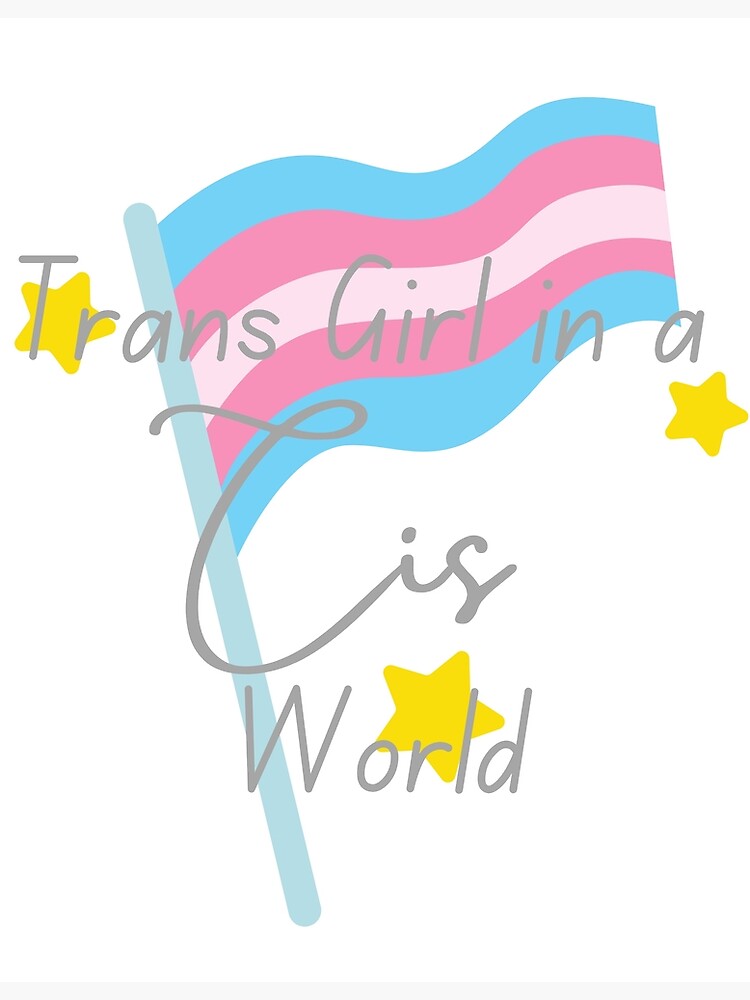 Trans Girl In A Cis World Graphic Poster For Sale By Sugarskyshop Redbubble 