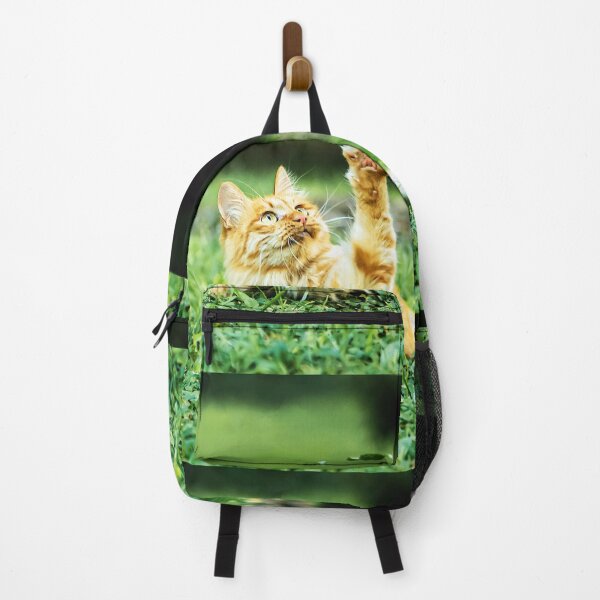 Item preview, Friendly cat in the garden says hey to a leaf! designed and sold by urban-color.