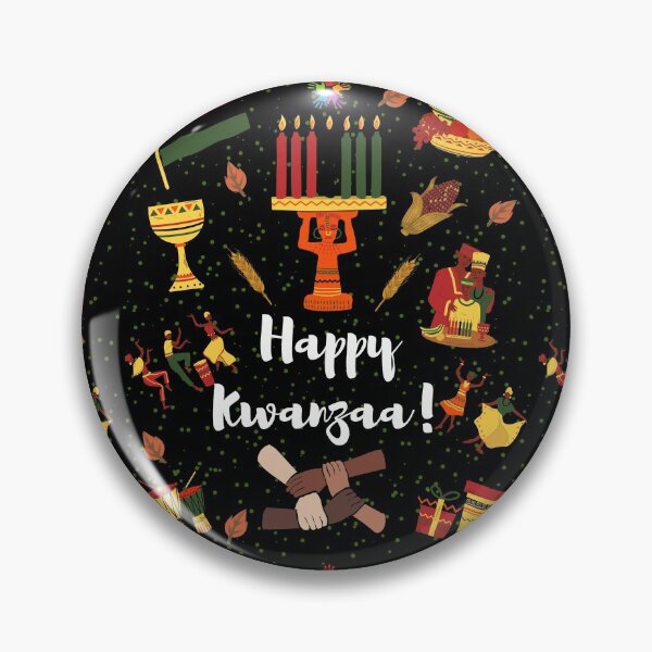 Item preview, Happy Kwanzaa African American cultural holiday celebrations design with a black background designed and sold by mark-taylor.