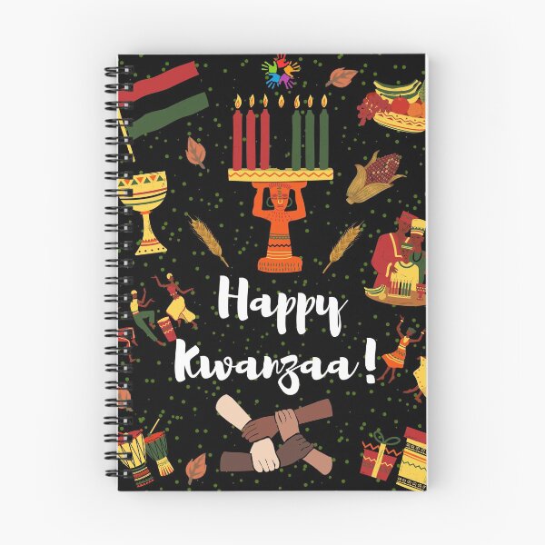 Item preview, Happy Kwanzaa African American cultural holiday celebrations design with a black background designed and sold by mark-taylor.