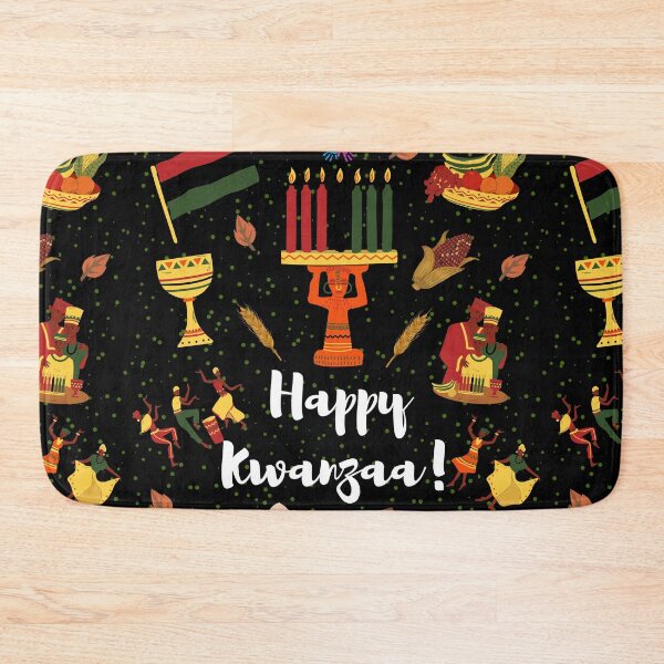 Item preview, Happy Kwanzaa African American cultural holiday celebrations design with a black background designed and sold by mark-taylor.