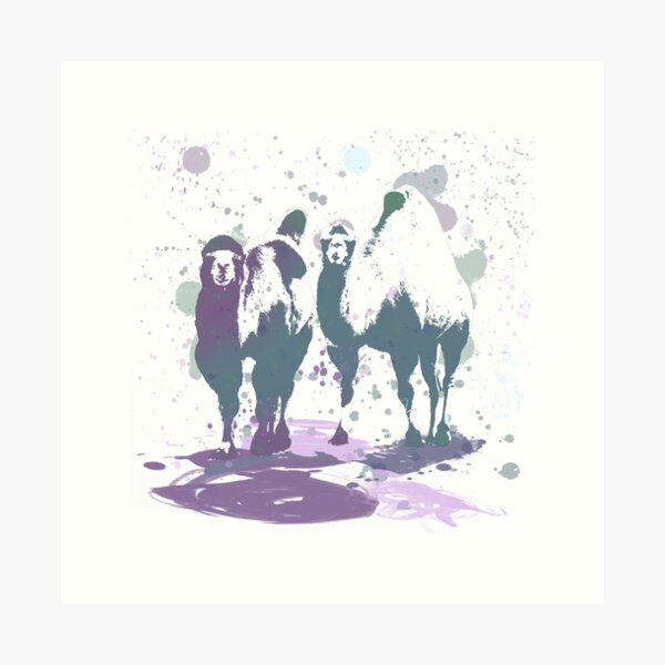 Camels Coming Your Way Art Print