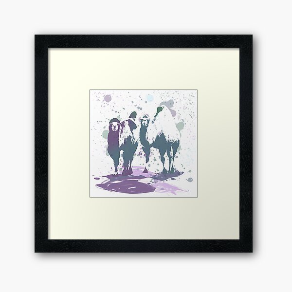 Camels Coming Your Way Framed Art Print